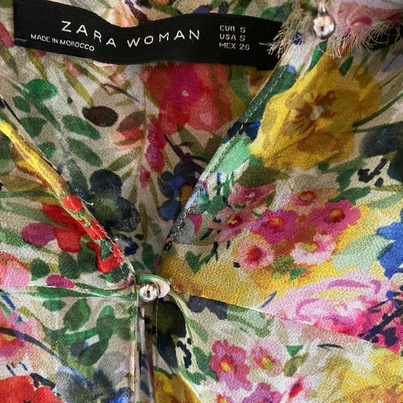 Zara Floral Long Sleeve Top - Picture 4 of 5